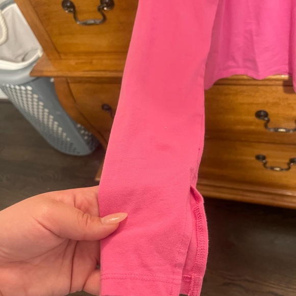 Pink Long Sleeve Crop Top - Picture 4 of 4